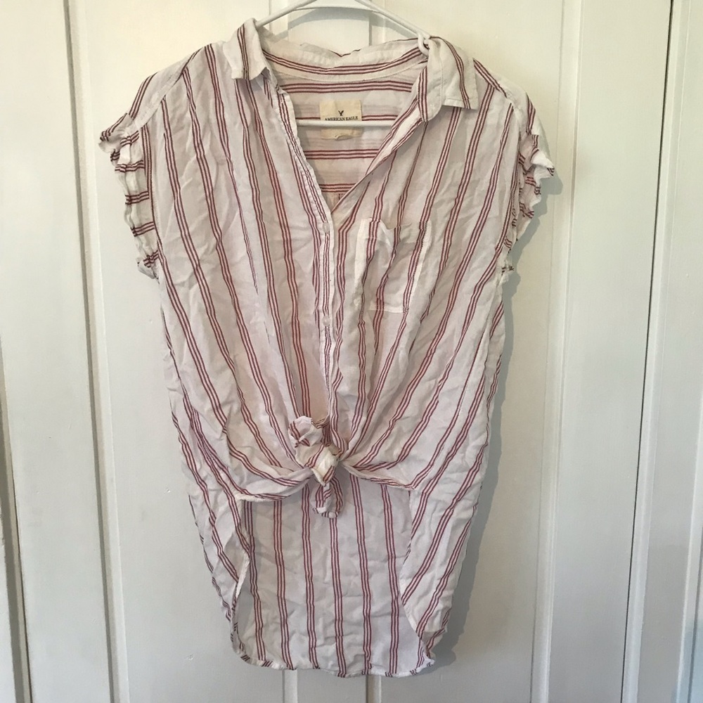 Striped button up shirt from American eagle